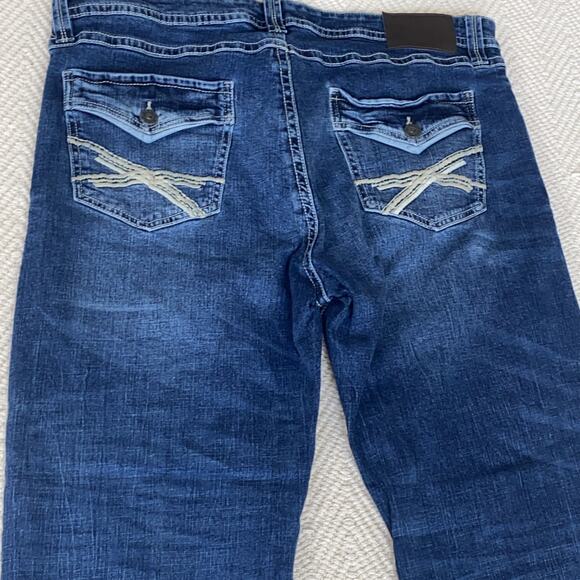 TK Axel Jeans Men Size 40x30 Slim Boot Blue Denim Western Flap Pockets - Picture 11 of 11